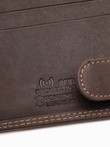 Men's leather wallet - brown A092