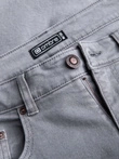 Men's denim pants without rubbing SLIM FIT - gray V1 OM-PADP-0148
