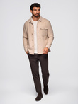 Men's shirt jacket - beige V1 OM-JANP-0291