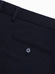 Pantaloni chino eleganți pentru bărbați SLIM FIT - albastru marin V3 OM-PACP-0191