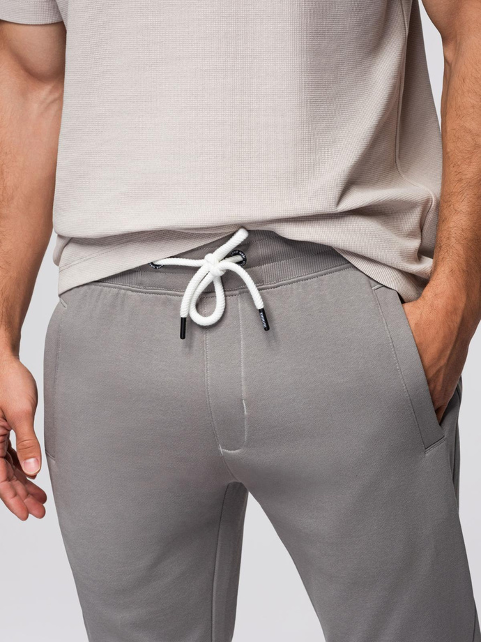 Men's sweatpants with unlined leg - gray V8 OM-PABS-0206