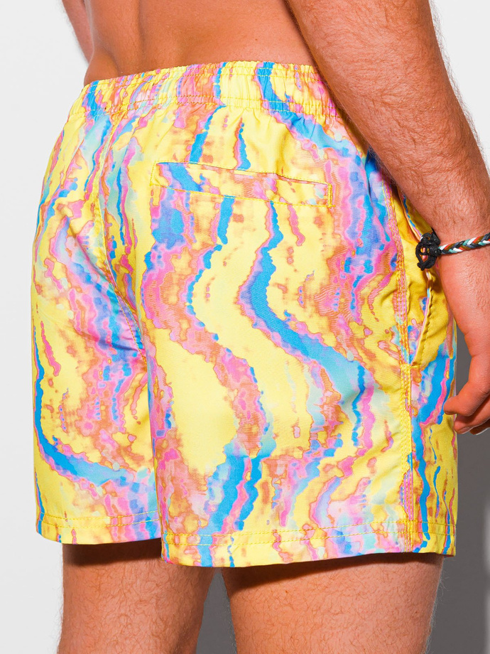 Pantaloni scurti de inot barbati - galben deschis W318