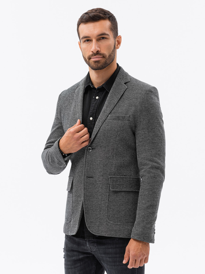 Pánske casual sako - čierna M162