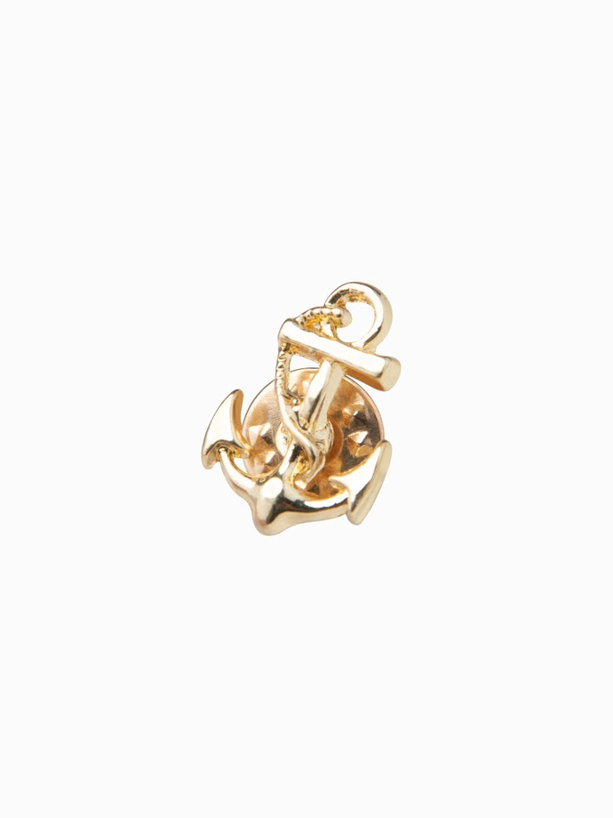 Decorative metal clothing pin anchor - gold V1 OU-ACPN-0114