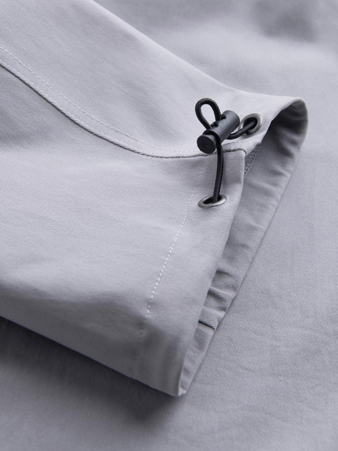 Men's STRAIGHT LEG cargo pants with triangle pocket pin - gray V3 OM-PACG-0196