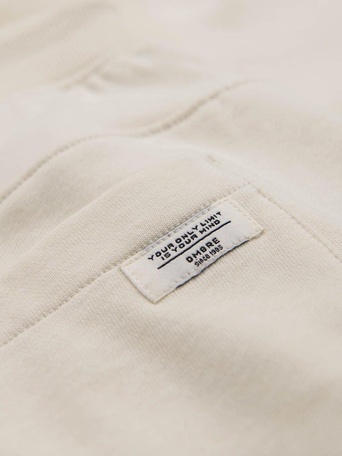 Pantaloni de trening jogger pentru bărbați - crem V11 OM-PABS-0173