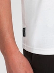 BASIC men's classic cotton T-shirt with a crew neckline - white V4 OM-TSBS-0145