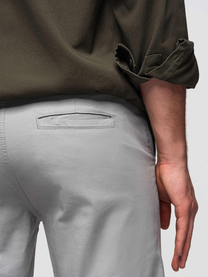 Pantaloni scurți casual pentru bărbați SLIM FIT jacquard knit - albastru marin V1 OM-SRCS-0168