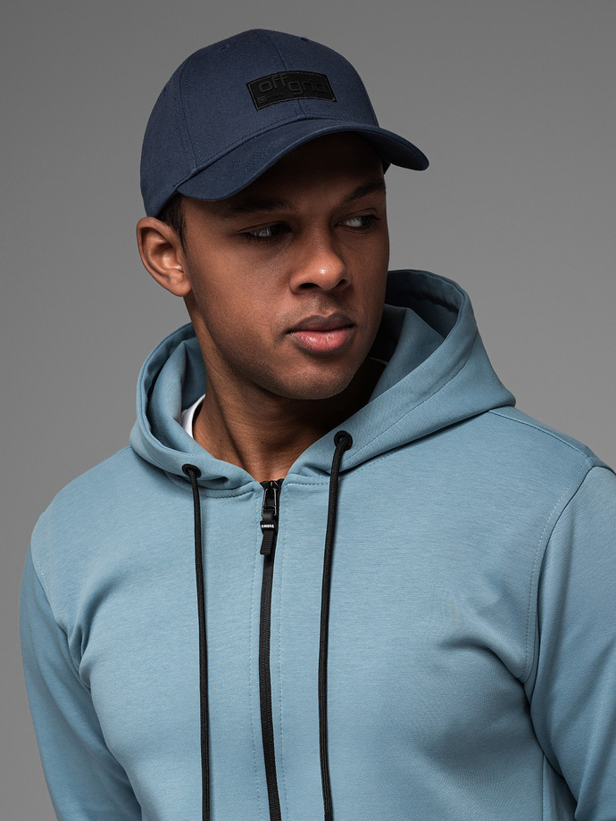 Pánská baseballová čepice s obdélníkovou nášivkou - tmavě modrá V3 OM-ACCS-0104