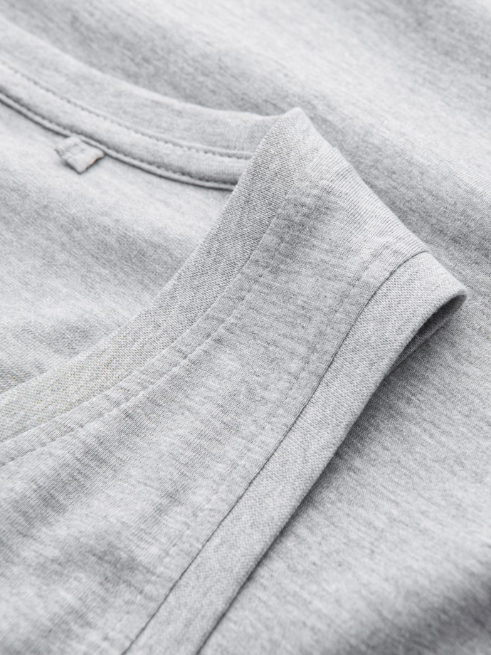 Men's BASIC cotton tank top - grey melange V2 OM-TSBT-0192