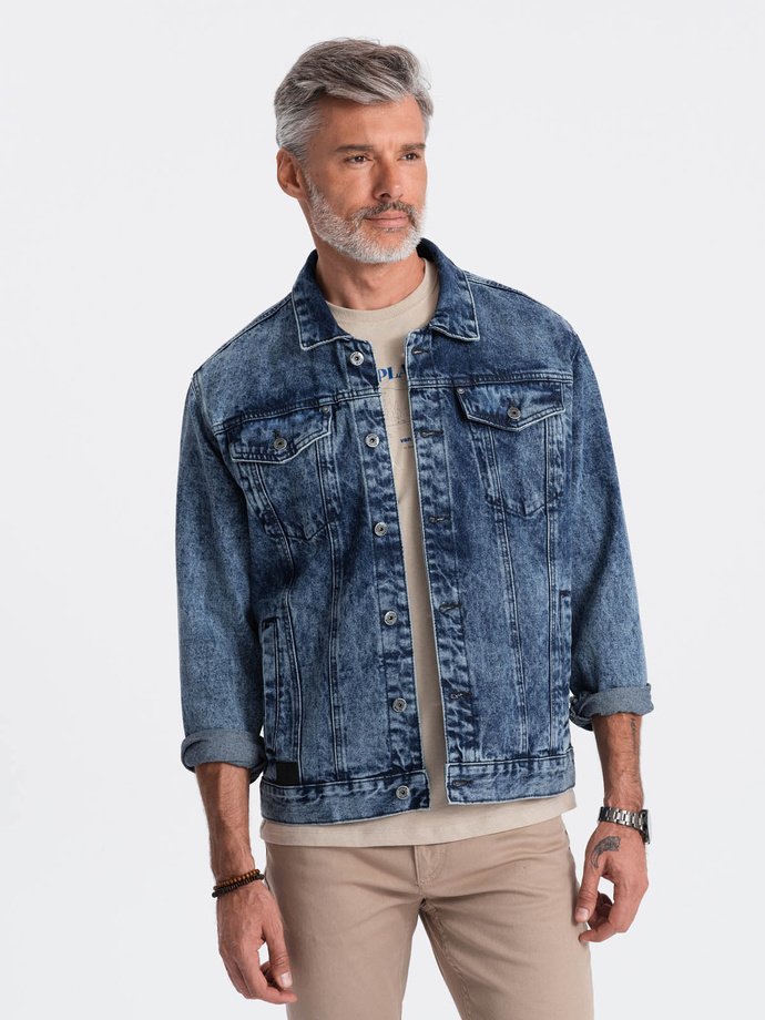 Men's denim katana jacket - denim V4 OM-JADJ-0123