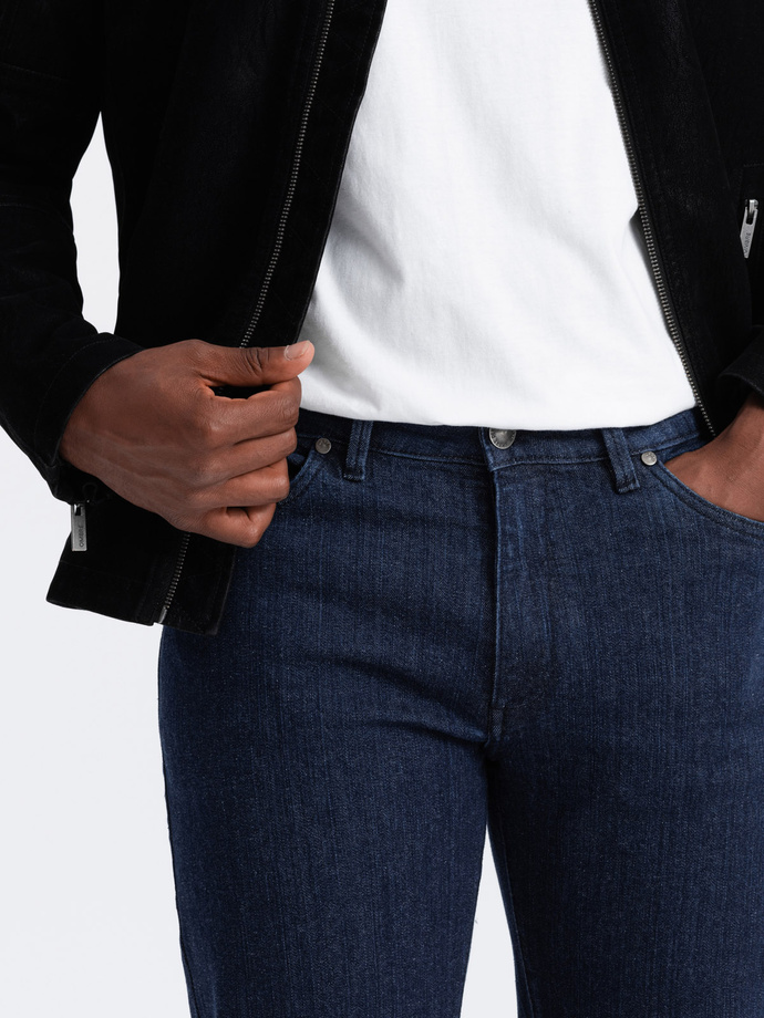 Vyriškos klasikinės džinsinės kelnės REGULAR FIT - indigo V1 OM-PADP-0152