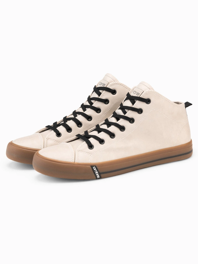 Contrast men's sneakers with raised upper - beige V6 OM-FOTH-0121