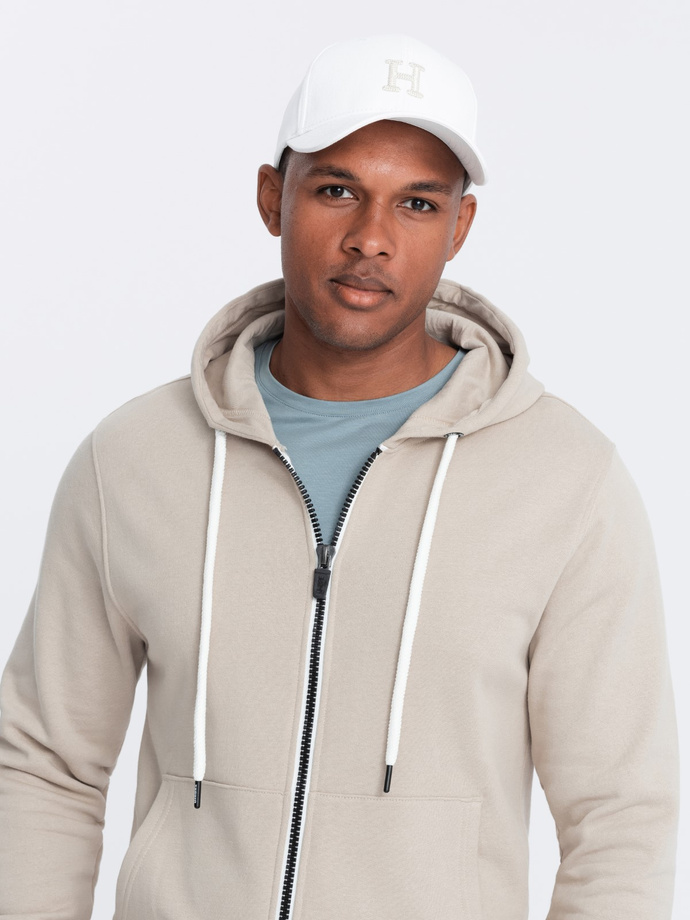 Set trening bărbați - hanorac cu fermoar + pantaloni jogger - cenușă V1 Z82