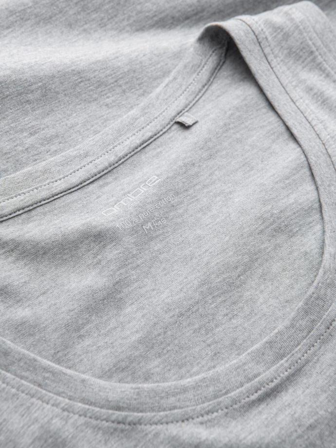 Men's BASIC cotton tank top - grey melange V2 OM-TSBT-0192