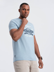San Francisco men's printed cotton t-shirt - blue V1 OM-TSPT-0120