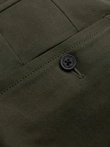 Men's SLIM FIT chino pants with fine texture - dark olive green V4 OM-PACP-0190
