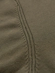Men's sweater with viscose and spread neckline - olive V1 OM-SWZS-0124