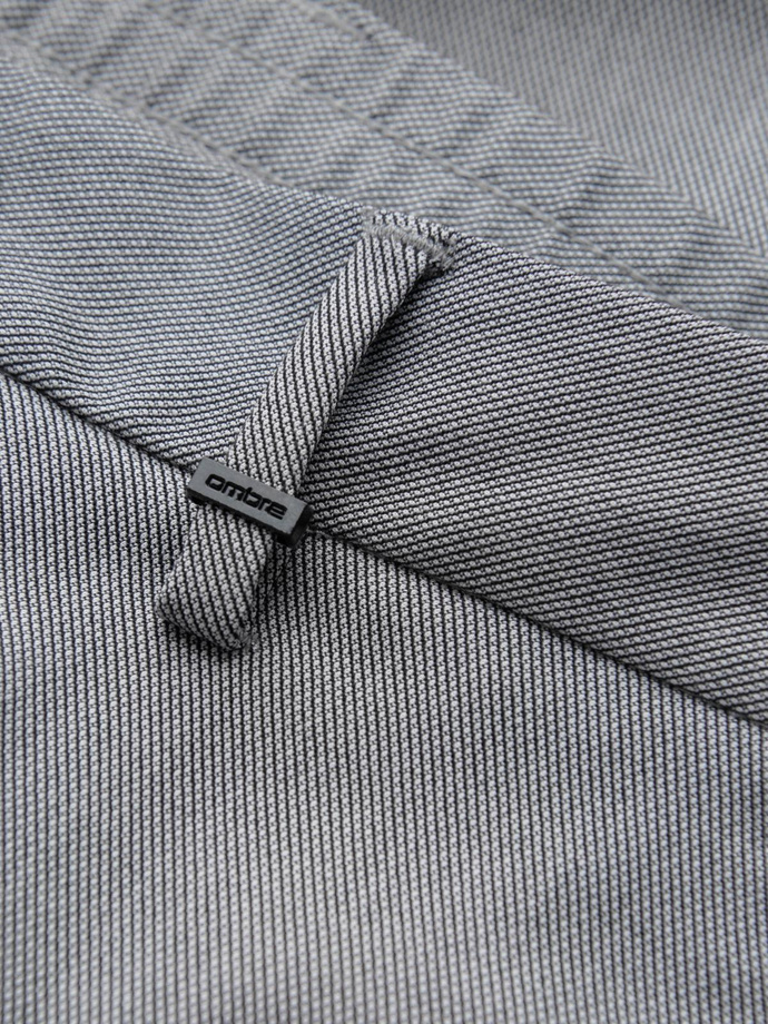 Pánske chino nohavice REGULAR FIT s elastickým pásom - sivé V2 OM-PACP-0157