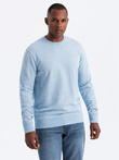 Men's mélange sweatshirt with embroidered logo - blue V3 OM-SSNZ-0163