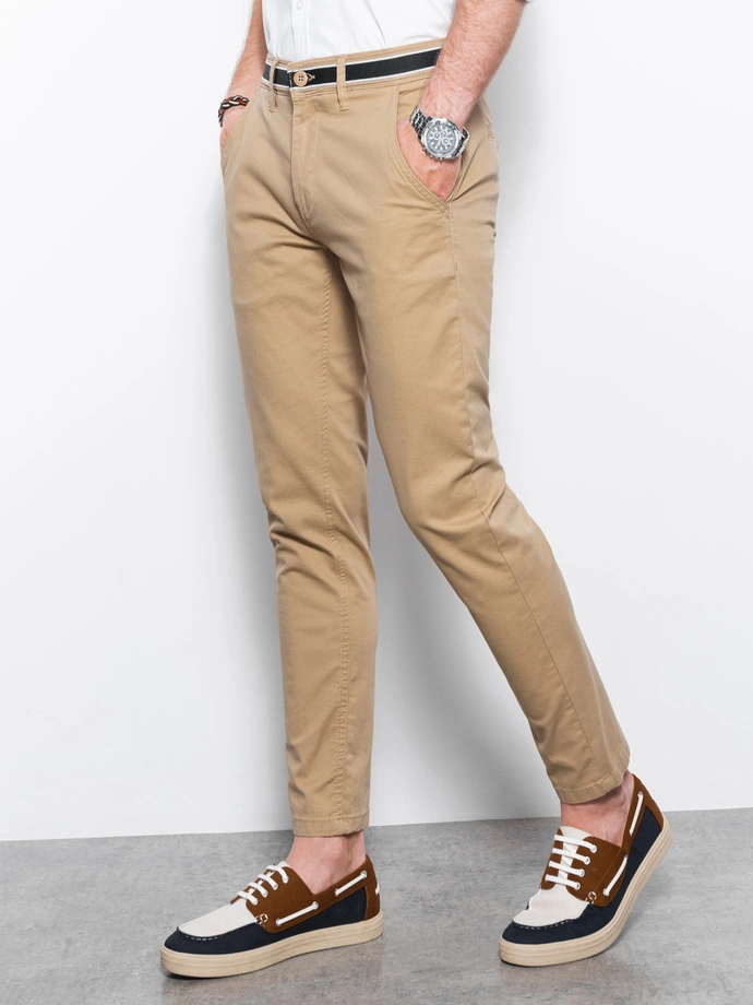 Men's pants chinos - beige P156