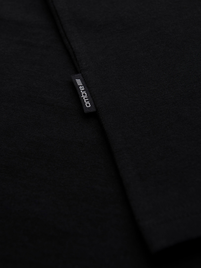 Classic BASIC men's cotton T-shirt - black V1 OM-TSBS-0236