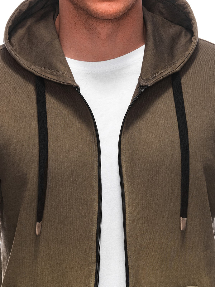 Bluza męska z kapturem B873 - niebieska