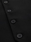 Vestă costum pentru bărbați cu detalii clasice și căptușeală - negru V4 OM-BLZV-0142
