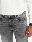 Pantaloni din denim pentru bărbați STRAIGHT LEG - gri V4 OM-PADP-0133