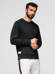 BASIC men's sweatshirt with round neckline - black V5 OM-SSBN-0175