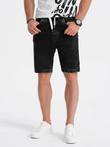 Men's denim shorts - black W363
