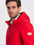 Jachetă bărbătească cu centru din fleece SOFTSHELL-red V6 OM-JANP-0137