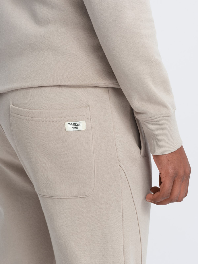 Pánská tepláková souprava mikina na zip + kalhoty jogger - ash V1 Z82