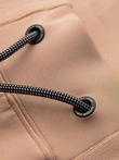 Pánské tepláky joggers s kontrastními pruhy - béžové V4 OM-PASK-0229