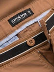 Pantaloni chino pentru bărbați cu talie decorativă - maro V4 OM-PACP-0118