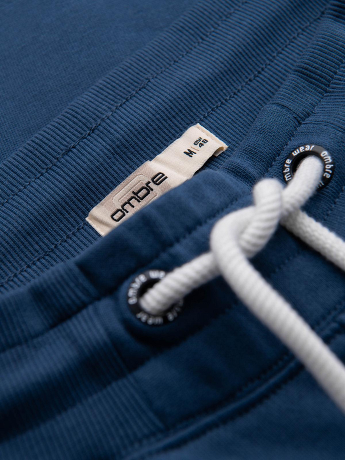 Pantaloni de trening jogger pentru bărbați - albastru marin V4 OM-PABS-0173