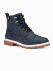 Men's winter trapper boots - navy blue V3 T314