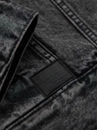 Men's denim katana jacket with washem - graphite V5 OM-JADJ-0219