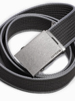 Men's two-tone parchment belt - graphite A364
