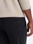 Pantaloni de trening cu logo pentru bărbați - negru V1 OM-PASK-0167