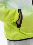 Men's sports jacket with ombre effect - white and lime green V1 OM-JANP-0104