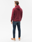Men's hooded sweatshirt - dark red OM-SSBN-0120