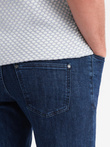Klasické pánské džíny SLIM FIT s elastanem - tmavě modré V3 OM-PADP-0216