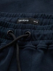 Men's sweatpants joggers with contrasting stripes - black V1 OM-PASK-0229