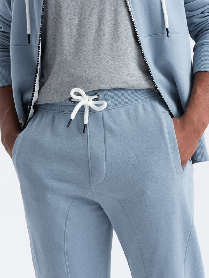 Set trening bărbați - hanorac cu fermoar + pantaloni jogger - albastru V7 Z82