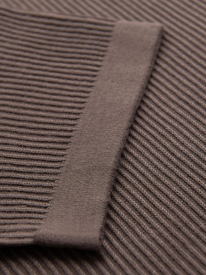 Men's knitted t-shirt with buttons at the neckline - ash V4 OM-TSCT-0254