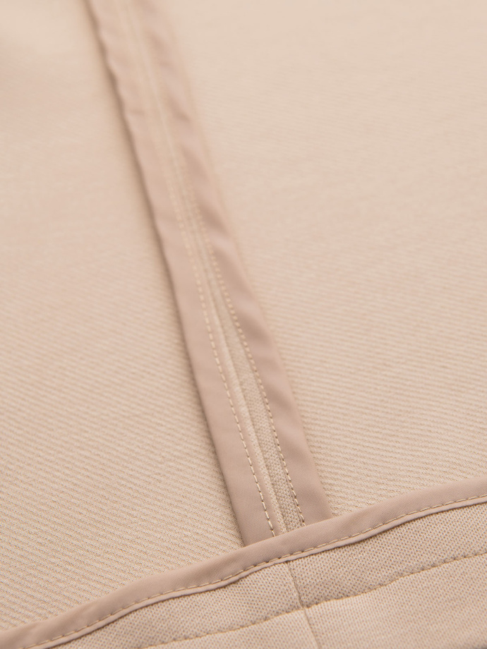 Jachetă SLIM pentru bărbați din tricot subtil structurat - bej V5 OM-BLZB-0101