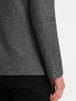 Men's blazer with elbow patches - black V5 OM-BLZB-0108