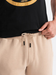 Pantaloni de trening BASIC din bumbac pentru bărbați - bej V6 OM-PABS-0174