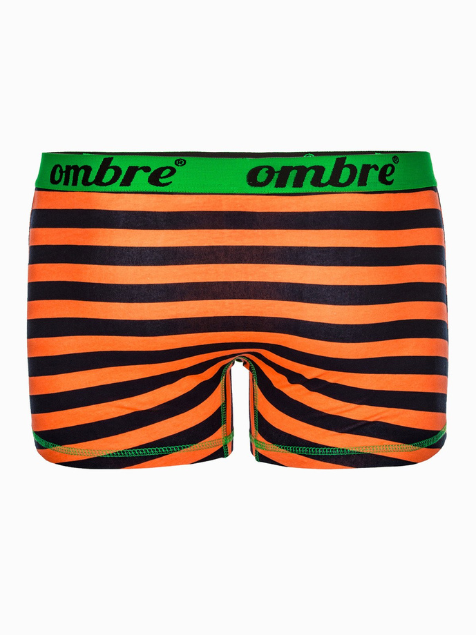 Pánské boxerky - nebesky modro/oranžová balenie dvoch kusovů U37